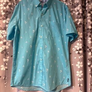 IZOD Men's Aqua Short Sleeve Shirt